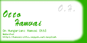 otto hamvai business card